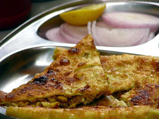 Moghlai Paranthas，加尔各答的街头小吃