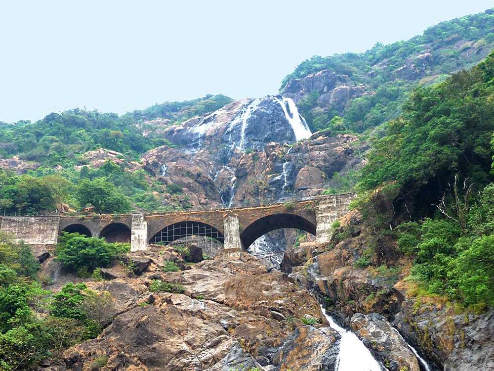 Dudhsagar瀑布火车景