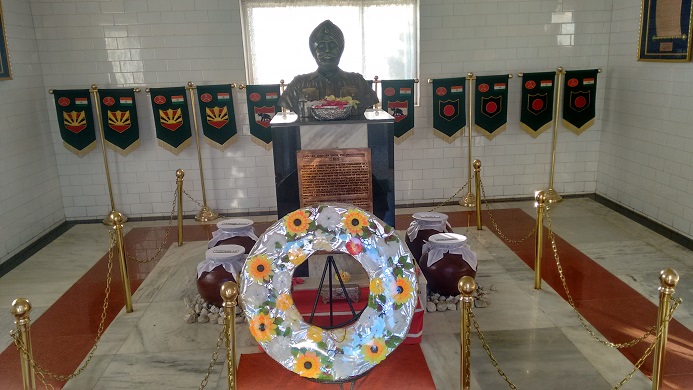 烈士Joginder辛格的破产在达旺的战争纪念碑