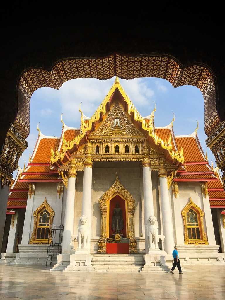 Wat Benchamabophit的Ubosot大理石寺庙