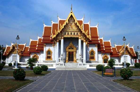 Benchamabophit寺，泰国寺庙