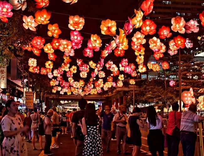 中秋节在中国城,新加坡9月